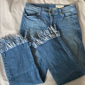 PISTOLA frayed denim